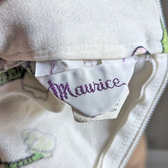 Vintage 70s Maurice Floral Maxi Length Dress Hippie Gown Signature Size M - Picture 8 of 16